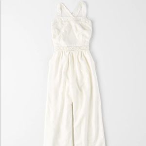 AMERICAN EAGLE CROCHET JUMPSUIT TALL SMALL